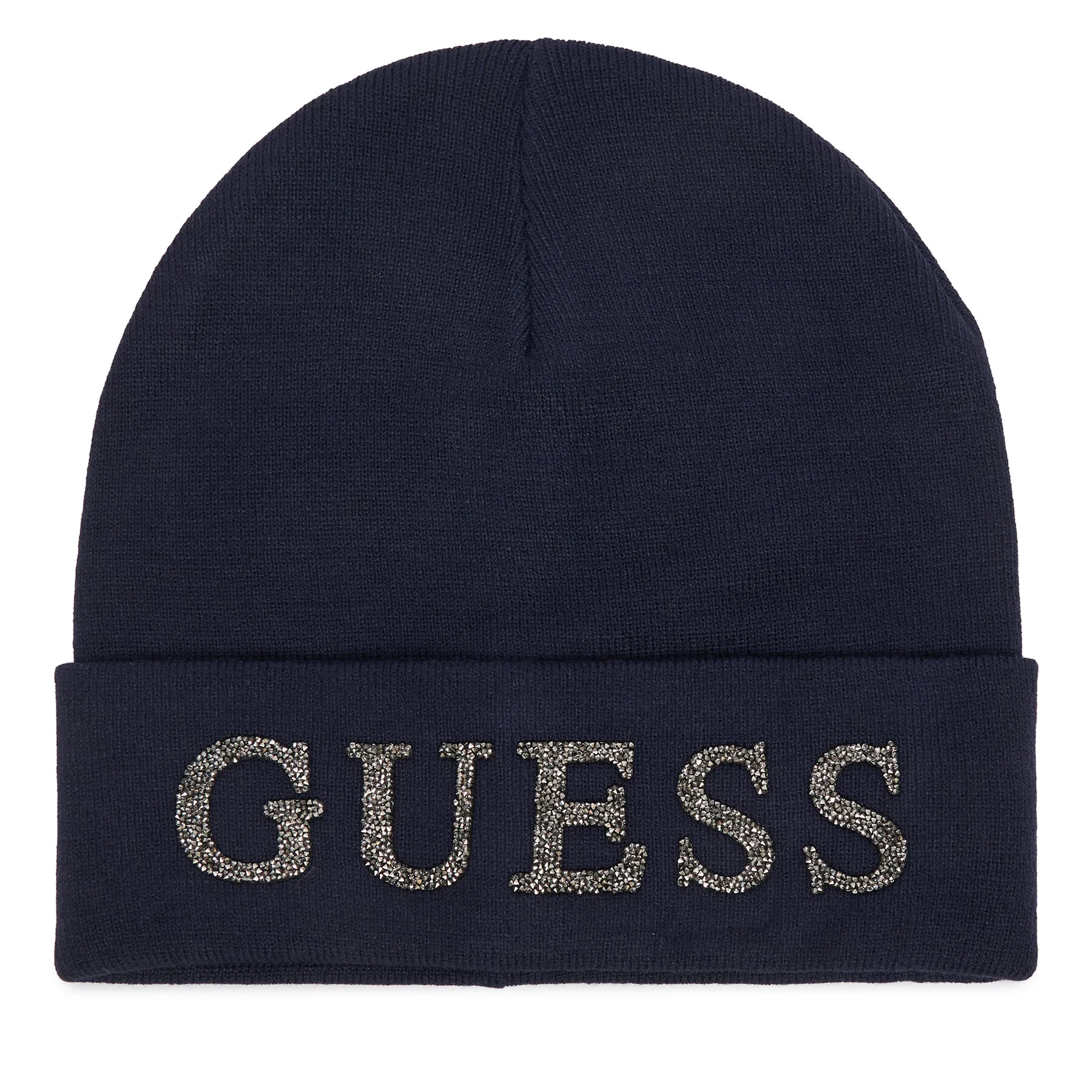 Дамска зимна шапка Guess тъмносиня – Зимни шапки