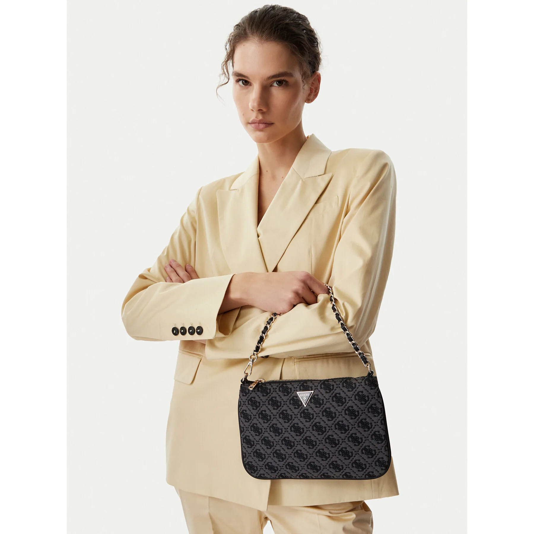 Дамска чанта Guess PW7561 P6274 Черен – Дамски вечерни чанти