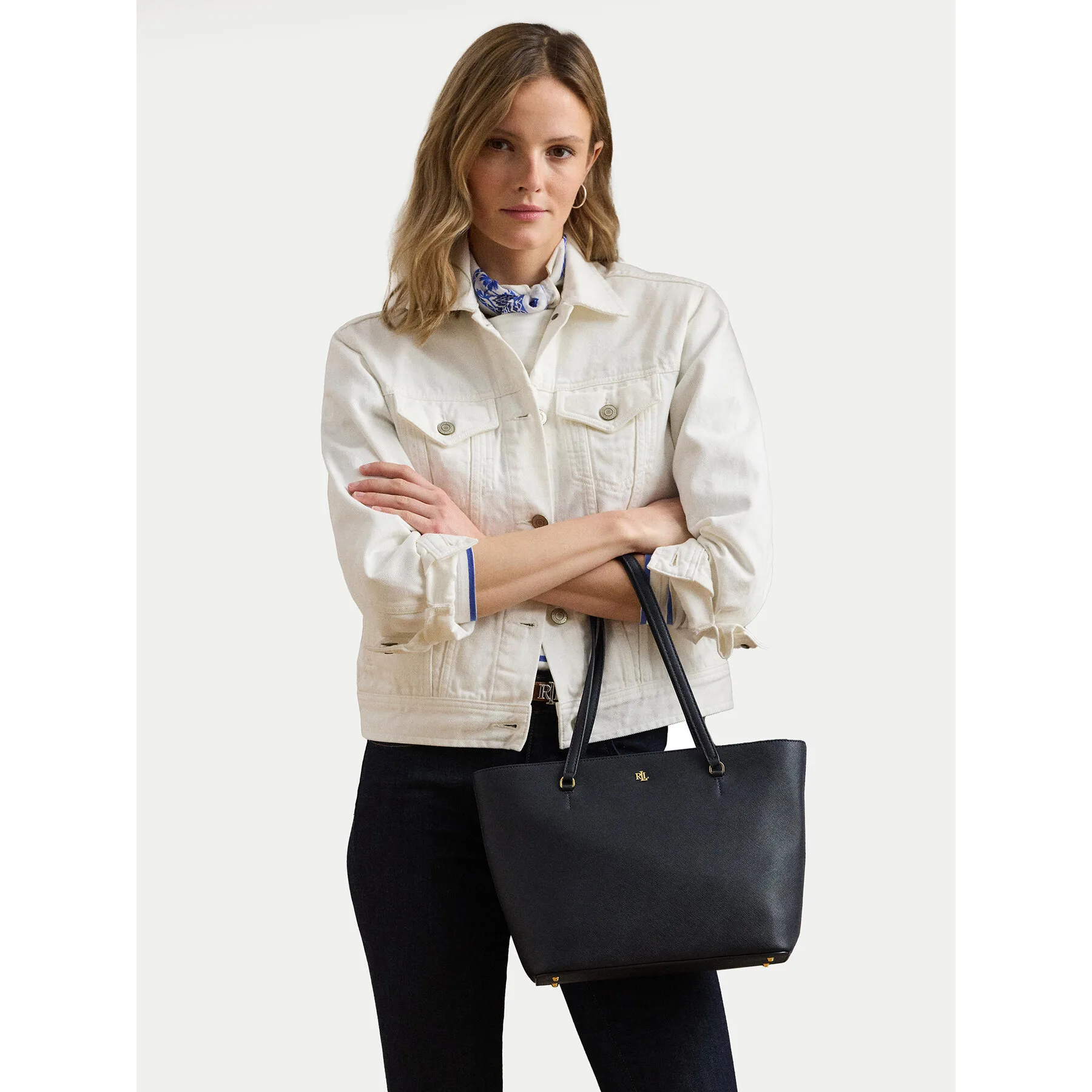 Дамска чанта LAUREN RALPH LAUREN 431924351007 тъмносиня – Класически дамски чанти