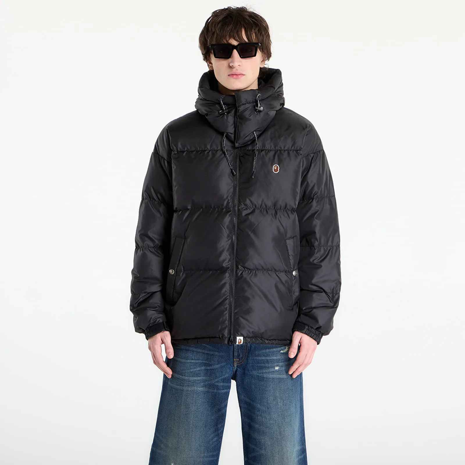 Мъжко зимно яке A BATHING APE One Point Relaxed Fit Down черно – Black – Мъжки зимни якета