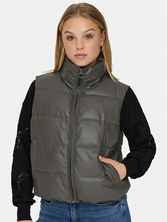 ONLY Жилетка за костюм Anja 15316064 Сив Regular Fit – Дамски елеци