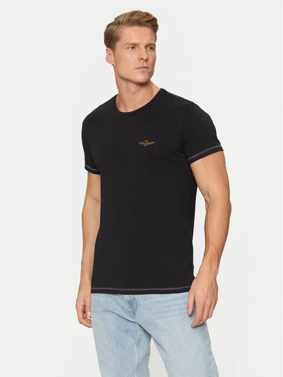 Aeronautica Militare Тишърт AM1UTI003 Черен Regular Fit – Мъжки тениски