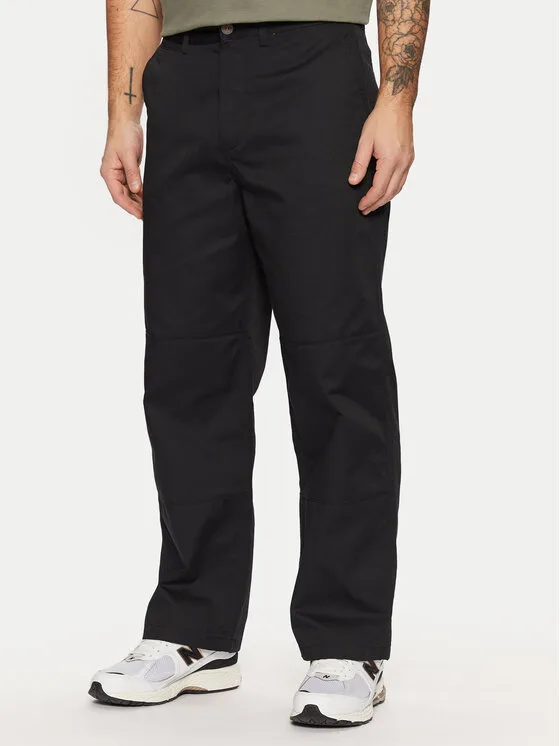Jack & Jones Текстилни панталони Bill 12269667 Черен Loose Fit – Мъжки текстилни панталони