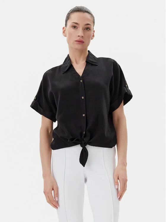 Дамска риза Vero Moda Fleur черна – Черен – Дамски ежедневни ризи