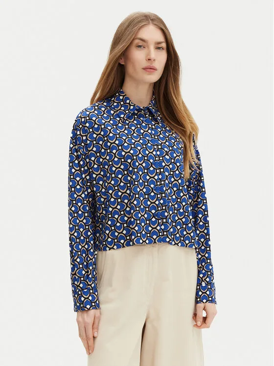 Weekend Max Mara Риза Ragtime 2515111112 Син Regular Fit – Дамски ежедневни ризи