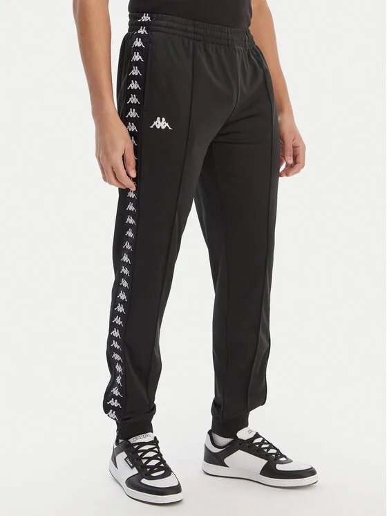 Kappa Долнище анцуг Banda Rastoria 303KUC0 Черен Slim Fit – Мъжки спортни панталони