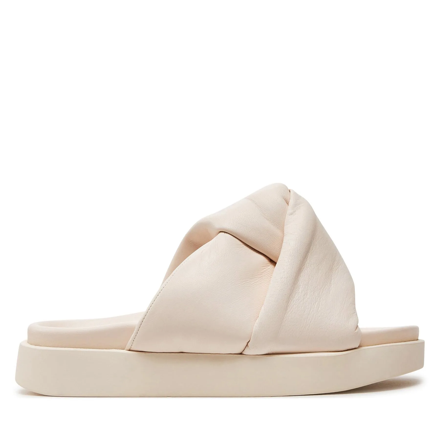 Дамски чехли Inuikii Soft Crossed кремави