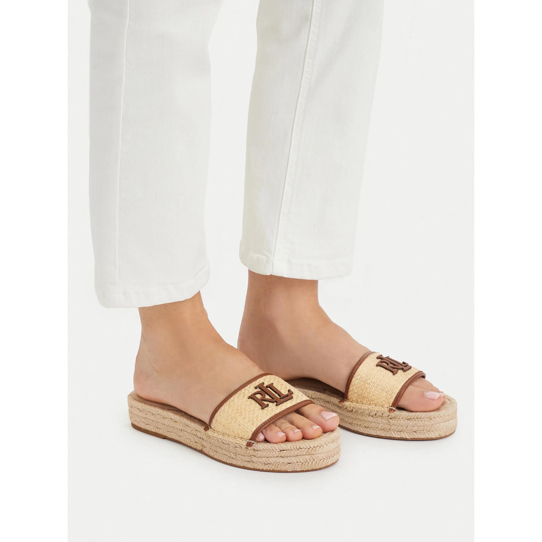 Еспадрили LAUREN RALPH LAUREN 802P06398003 Бежов – Дамски еспадрили чехли