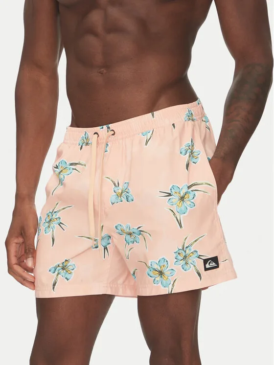Мъжки плувни шорти Quiksilver Everyday Straight Volley 15 оранжеви – Мъжки бански