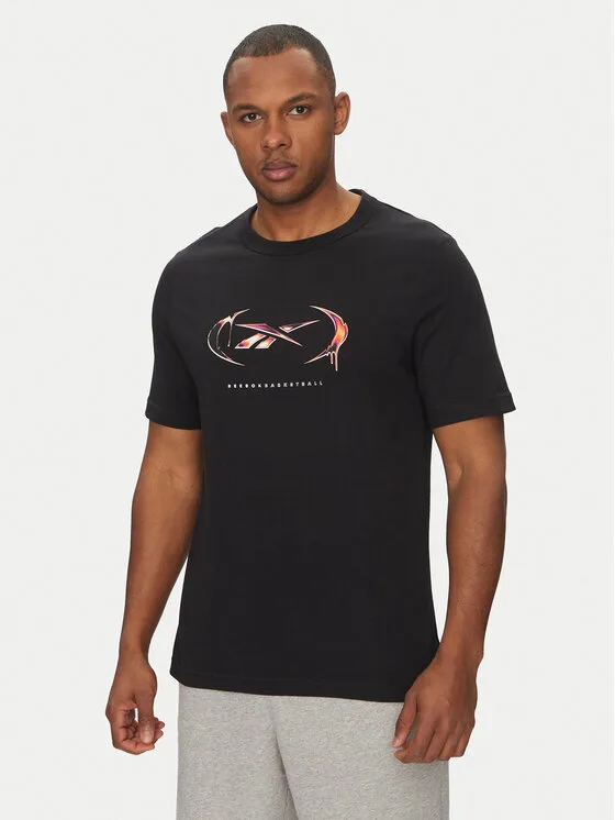 Reebok Тишърт 100218818 Черен Regular Fit – Мъжки тениски