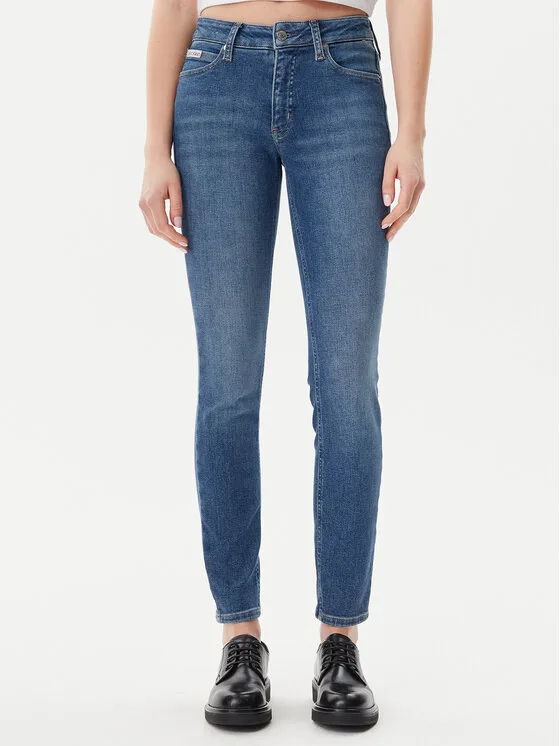 Дамски дънки Calvin Klein Jeans J20J225121 тъмносини – Дамски skinny дънки