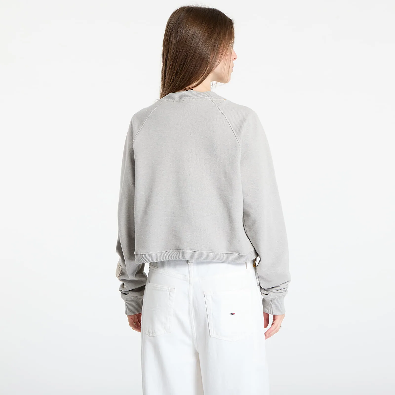 Дамски суитшърт Columbia High Cascades Crop French Terry LS тъмнобежов – Dark Stone – Дамски суитшърти без цип