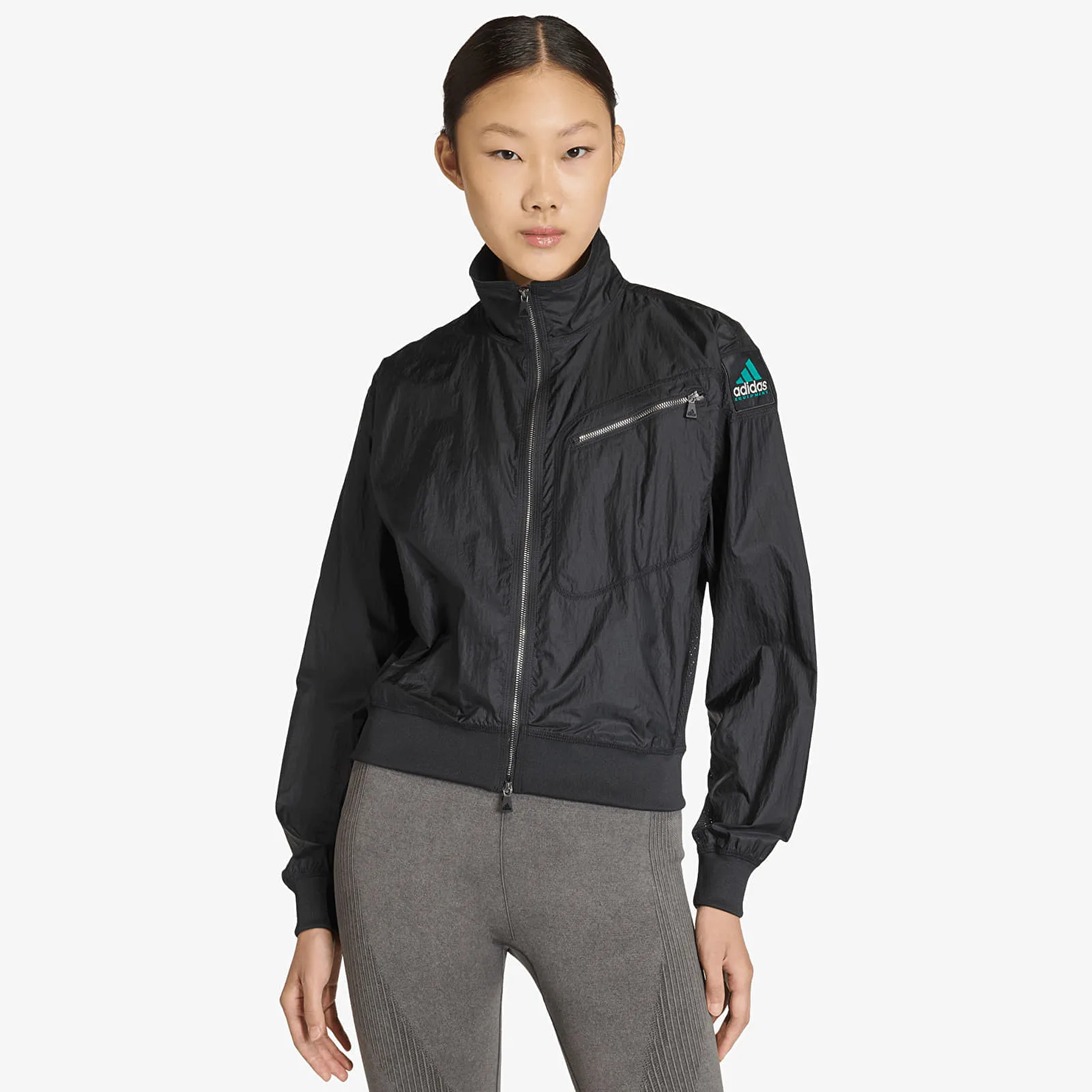 Дамски суитшърт с цип adidas Originals Equipment Zipped Tracktop черен – Black – Дамски суитшърти с цип