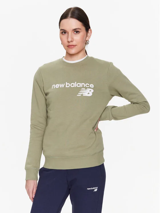 Дамски суитшърт New Balance Classic Core зелен – Дамски суитшърти без цип