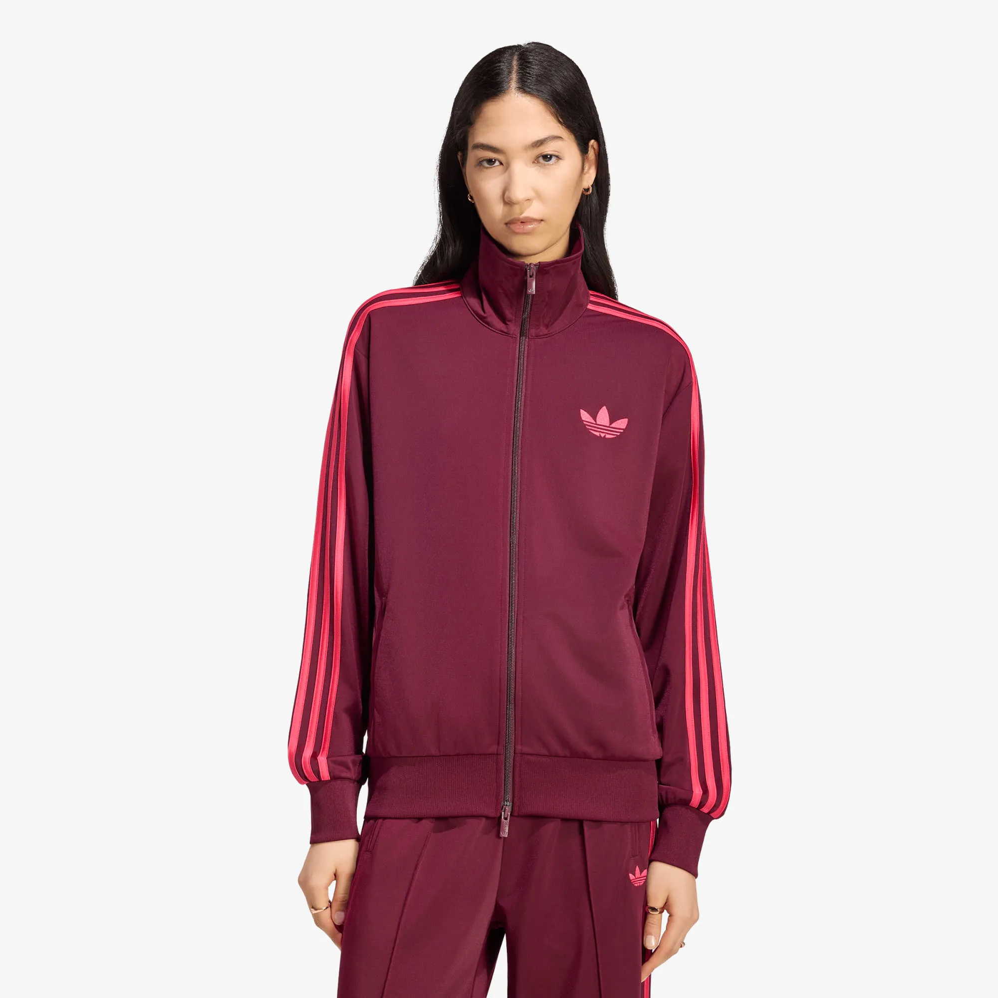 Яке adidas Firebird Track Top Loose Maroon/ Power Pink L – Maroon|Power Pink – Дамски якета и палта