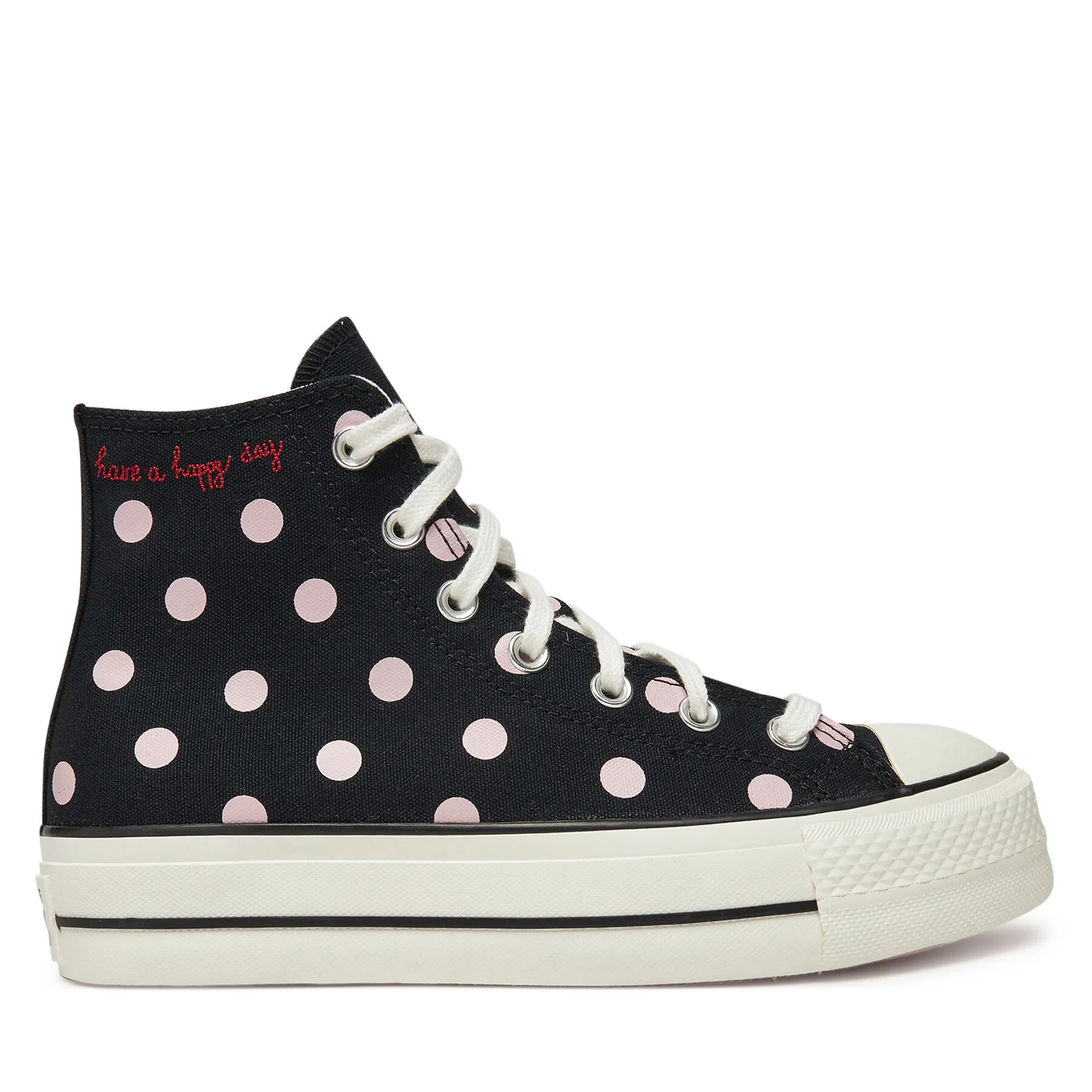 Кецове Converse Chuck Taylor All Star Lift Platform Polka Dots A10688C Черен – Дамски високи кецове