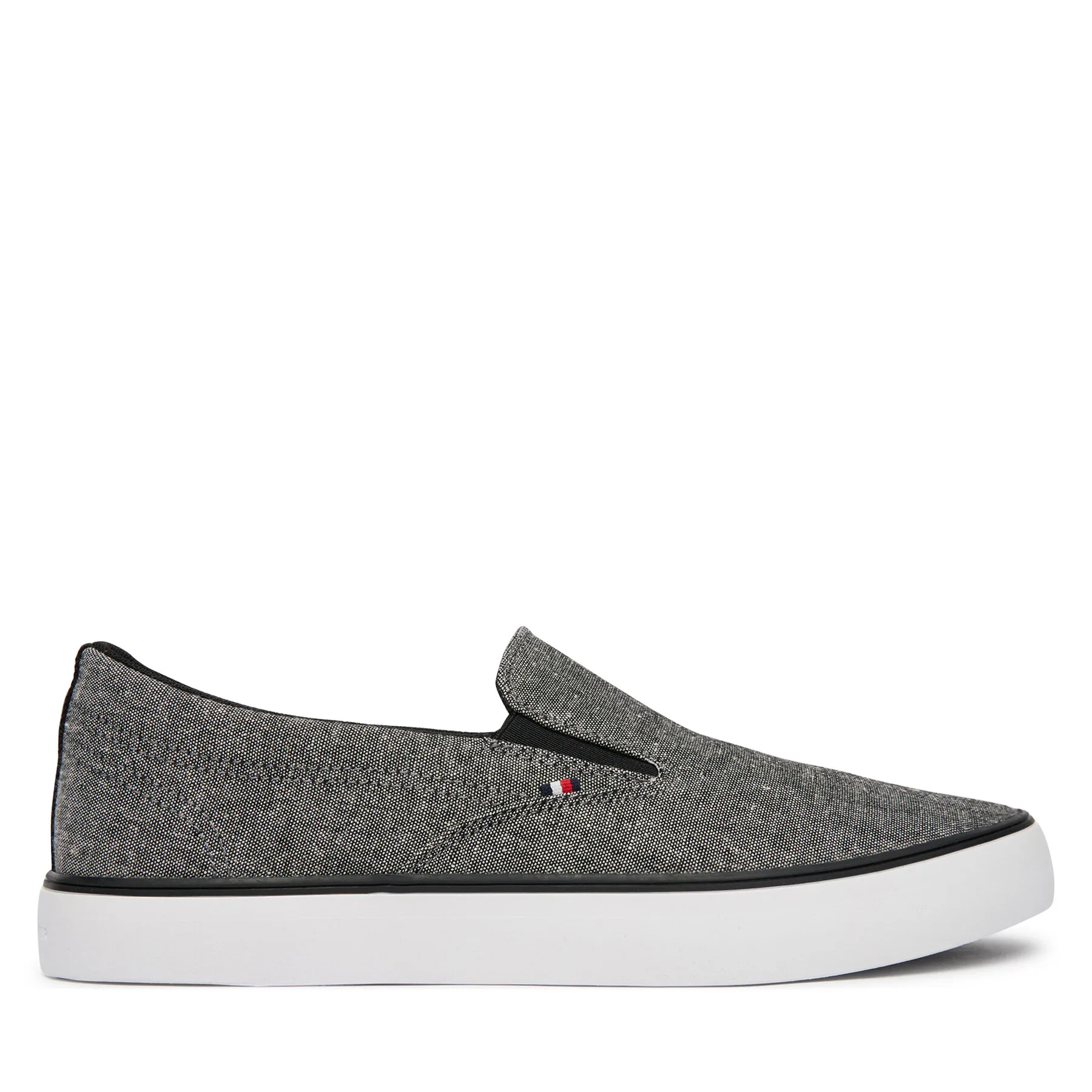 Гуменки Tommy Hilfiger Harlem Core Ii Slip On Chambray FM0FM05819 Сив – Мъжки ниски кецове