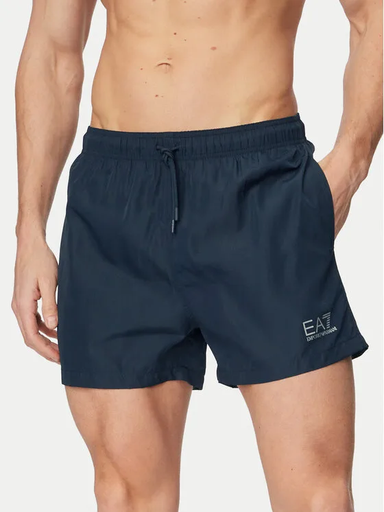 Мъжки плувни шорти EA7 Emporio Armani тъмносини – Мъжки бански