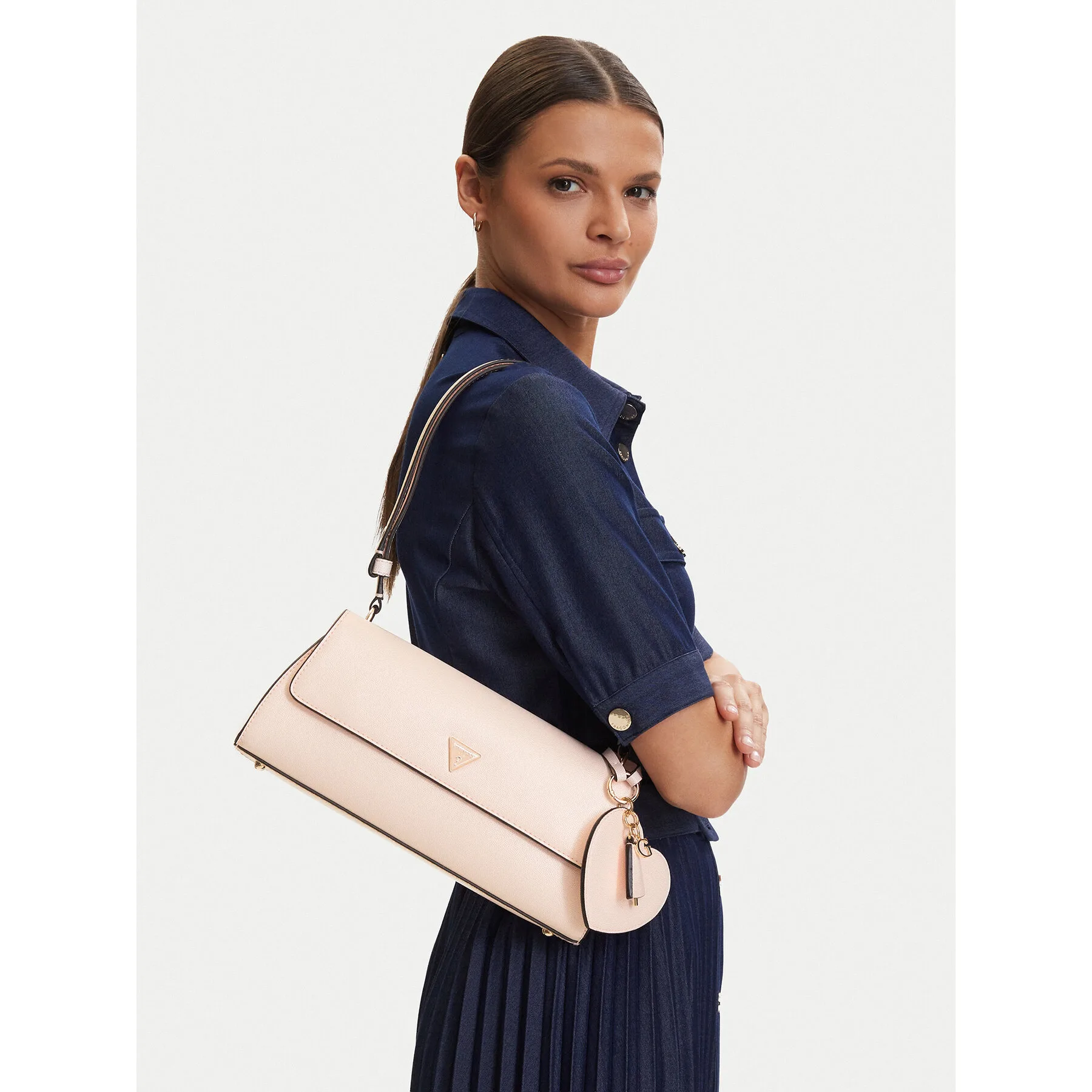 Дамска чанта Guess Isobel HWBG99 32210 Розов – Класически дамски чанти
