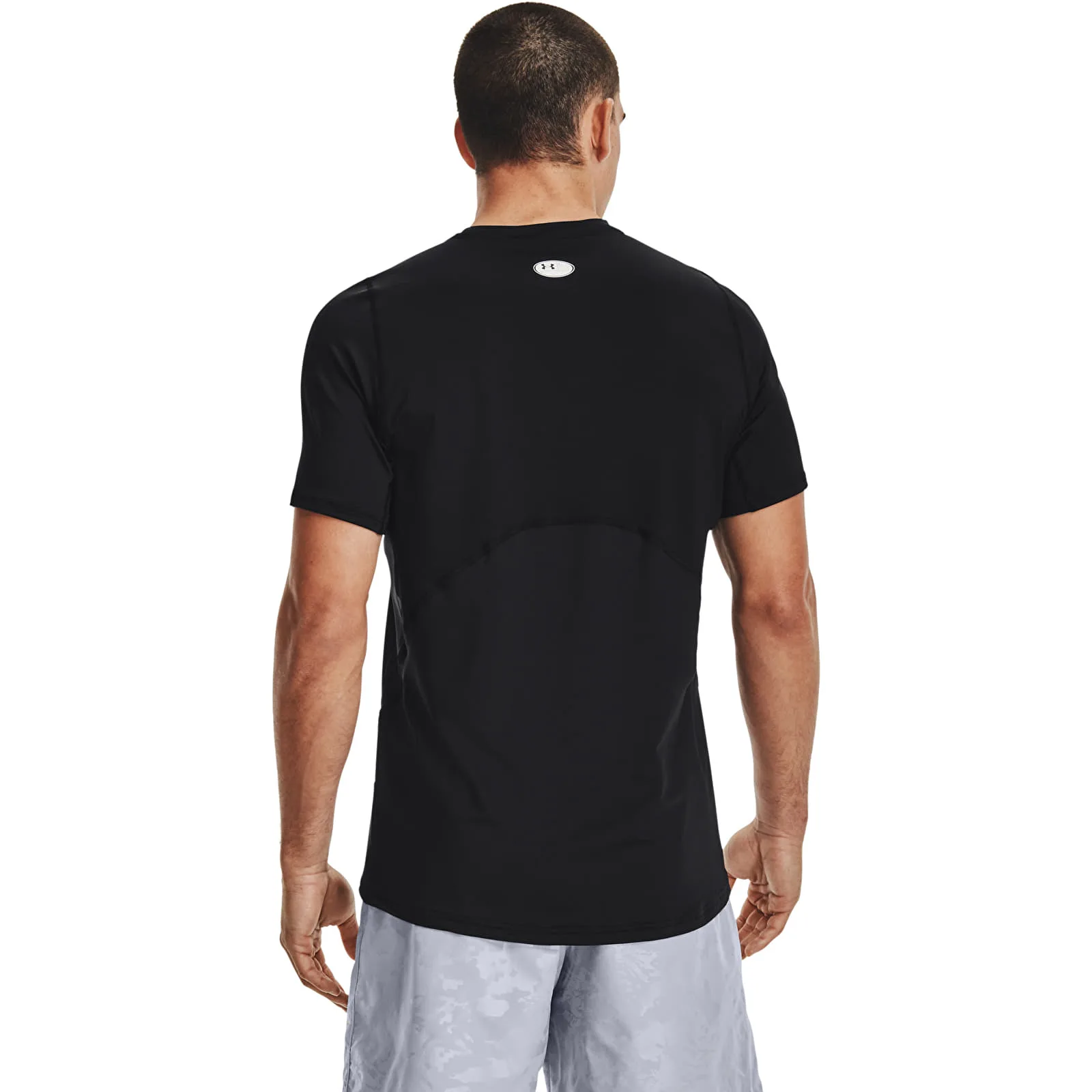 Тениска Under Armour Hg Armour Fitted SS Tee Black/ White S – Black|White – Мъжки тениски