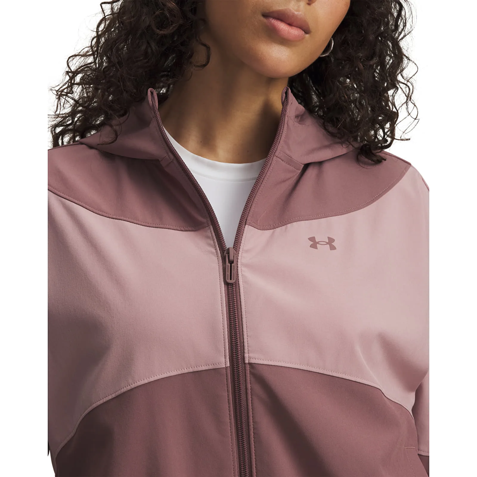Суитшърт Under Armour Rival Woven Jacket Hoodie Brown XS – Дамски худита