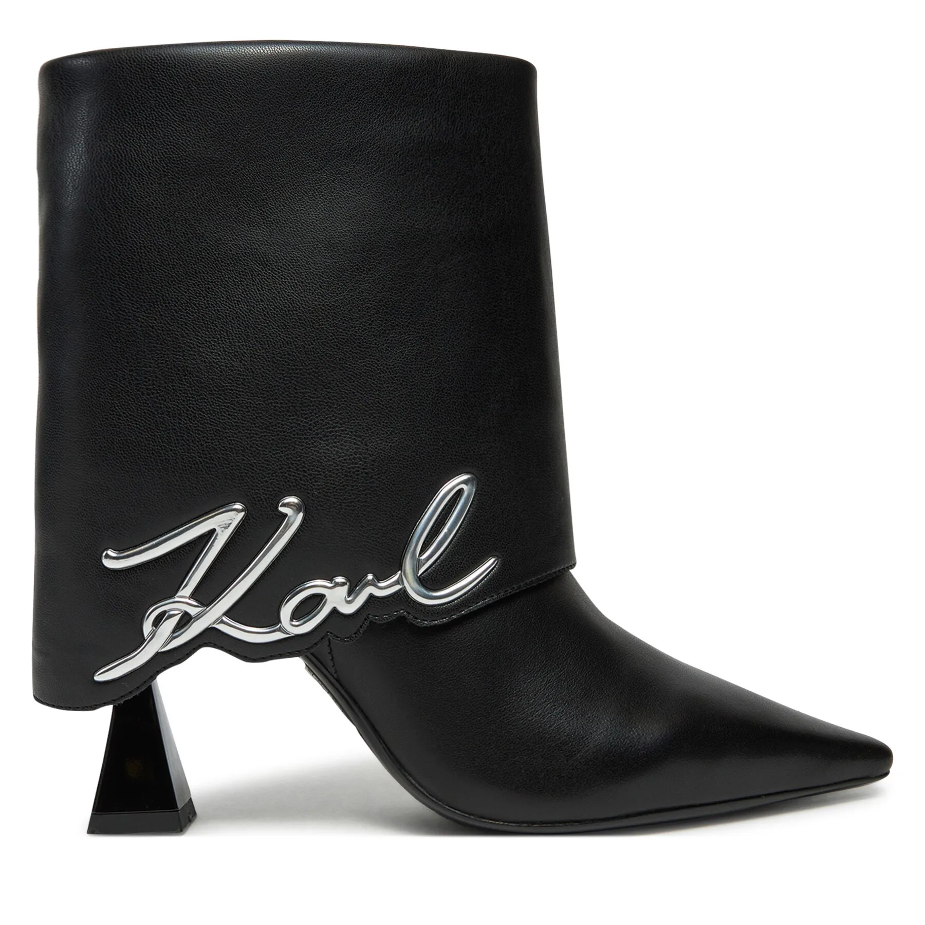 Дамски боти на ток KARL LAGERFELD KL32044A черни – Черен