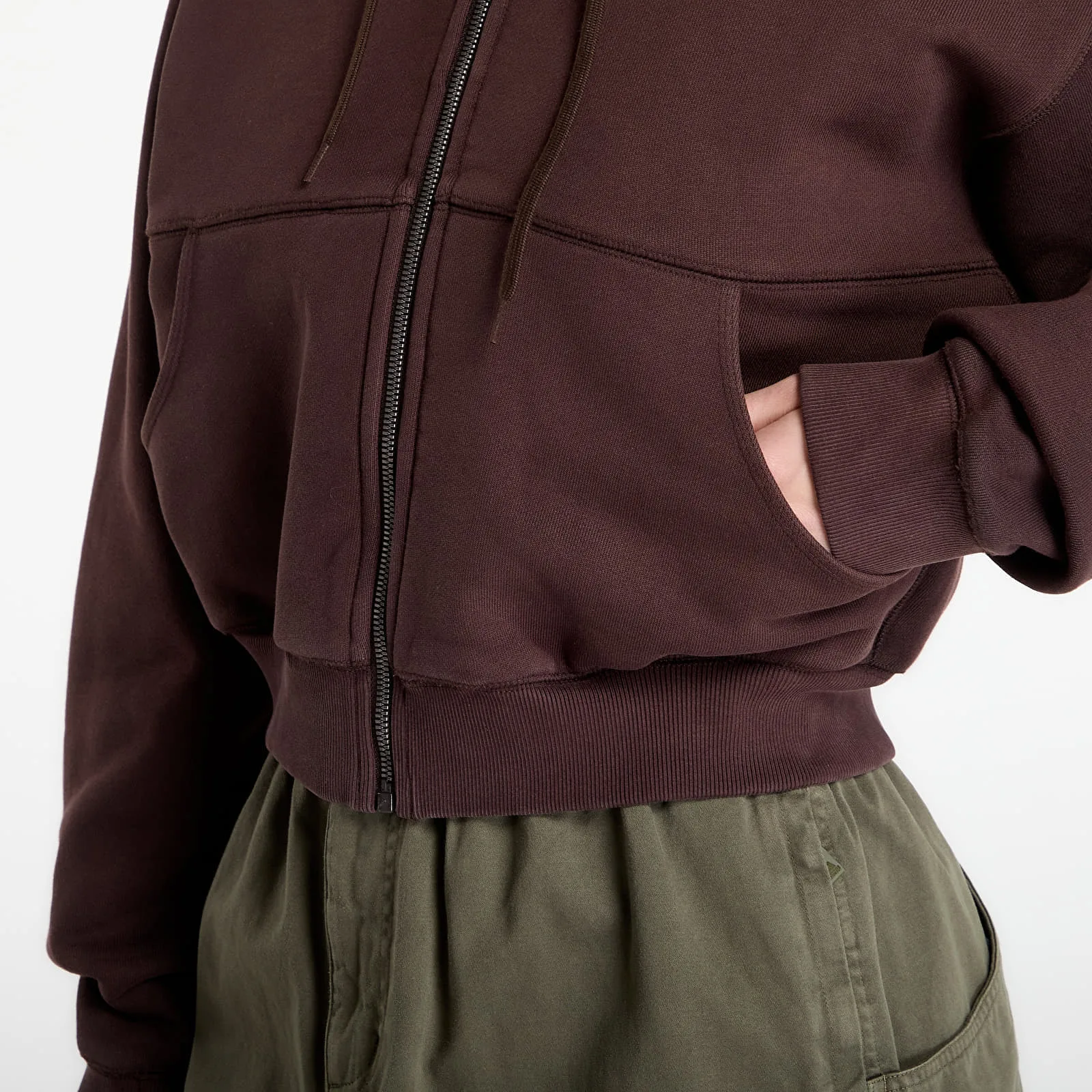 Дамски суитшърт с качулка adidas Originals Equipment Cropped кафяв – Aurora Coffee – Дамски худита