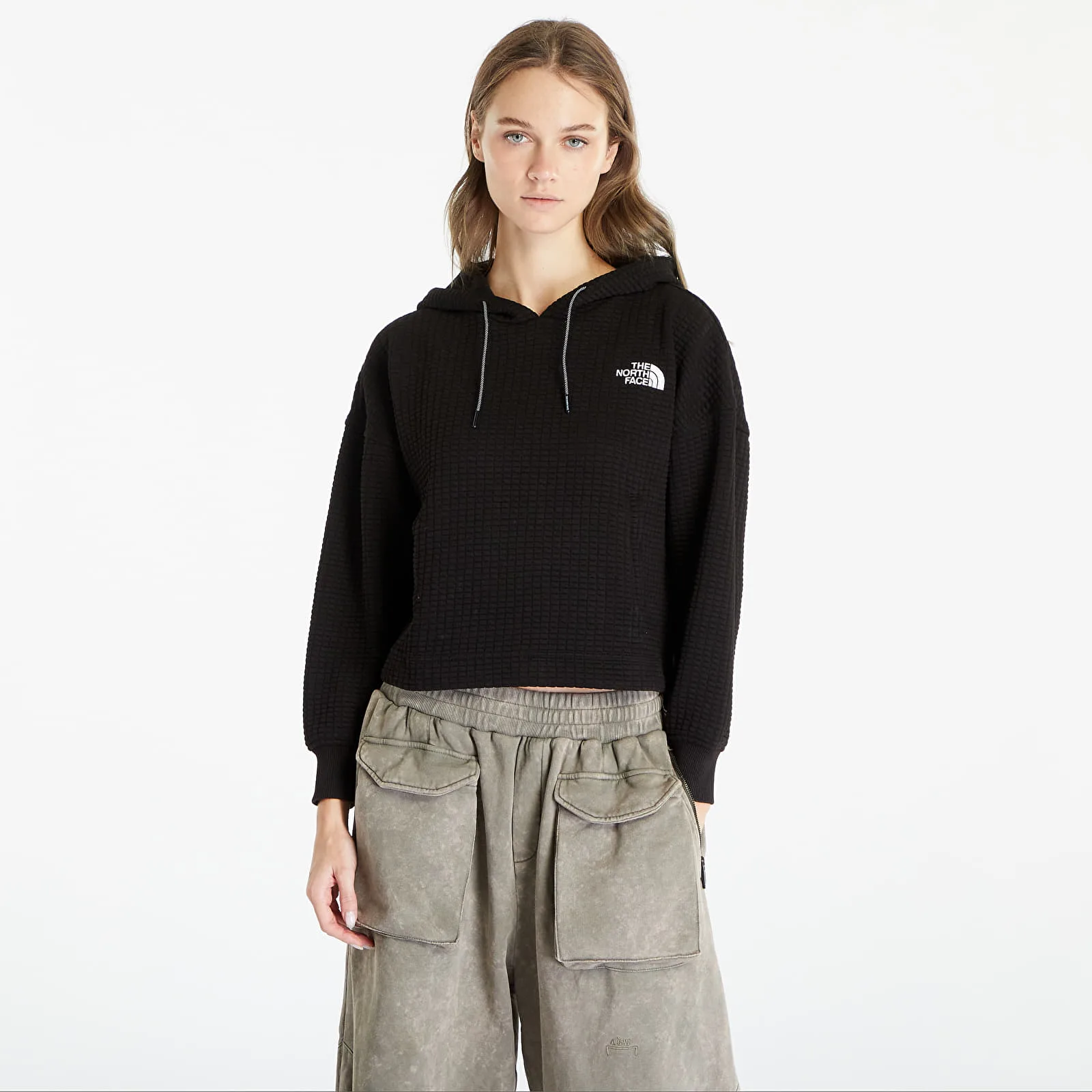 Дамски суитшърт с качулка The North Face Mhysa черен – TNF Black – Дамски худита
