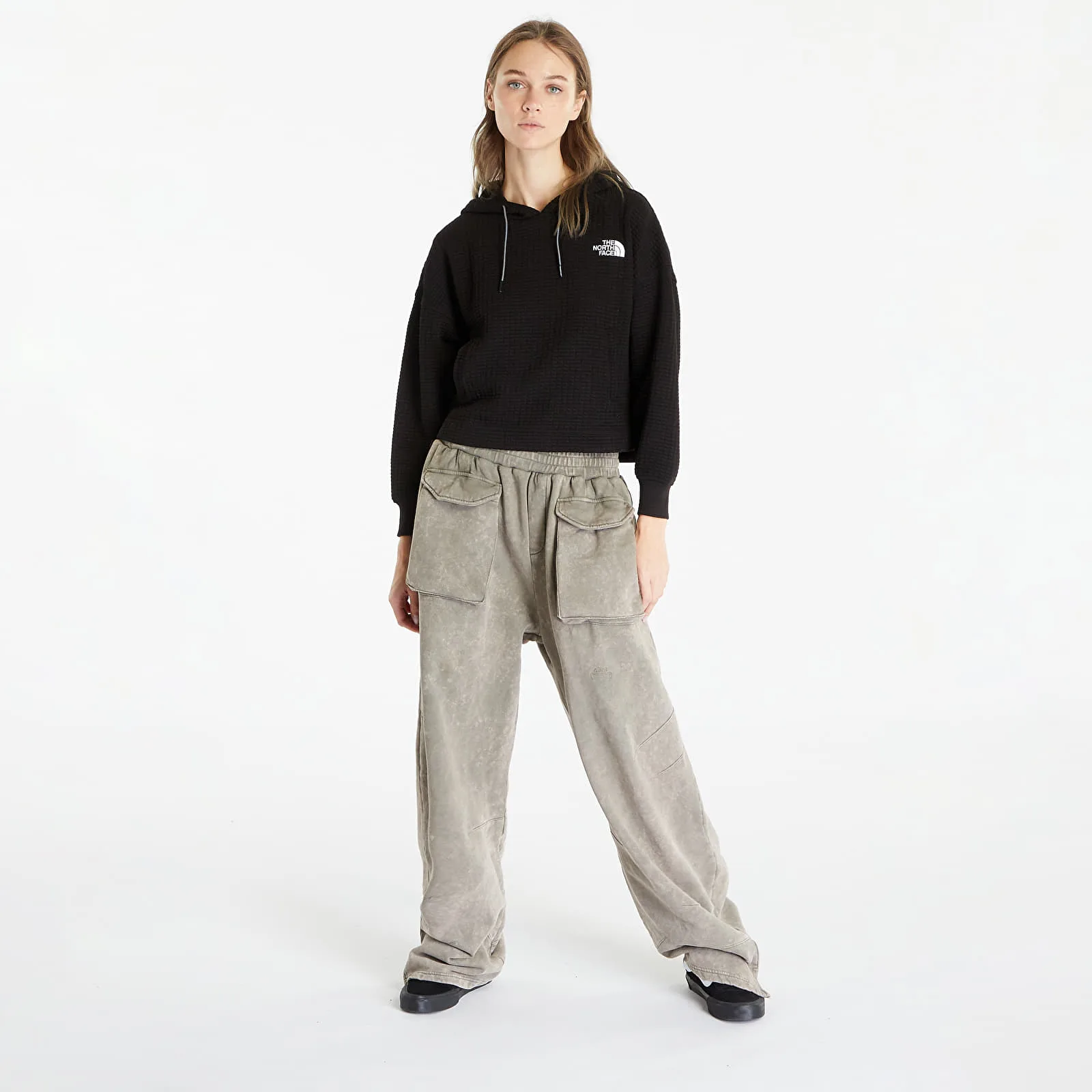 Дамски суитшърт с качулка The North Face Mhysa черен – TNF Black – Дамски худита