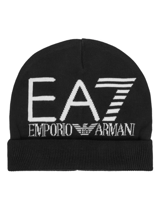 Дамска зимна шапка EA7 Emporio Armani черна – Черен – Зимни шапки