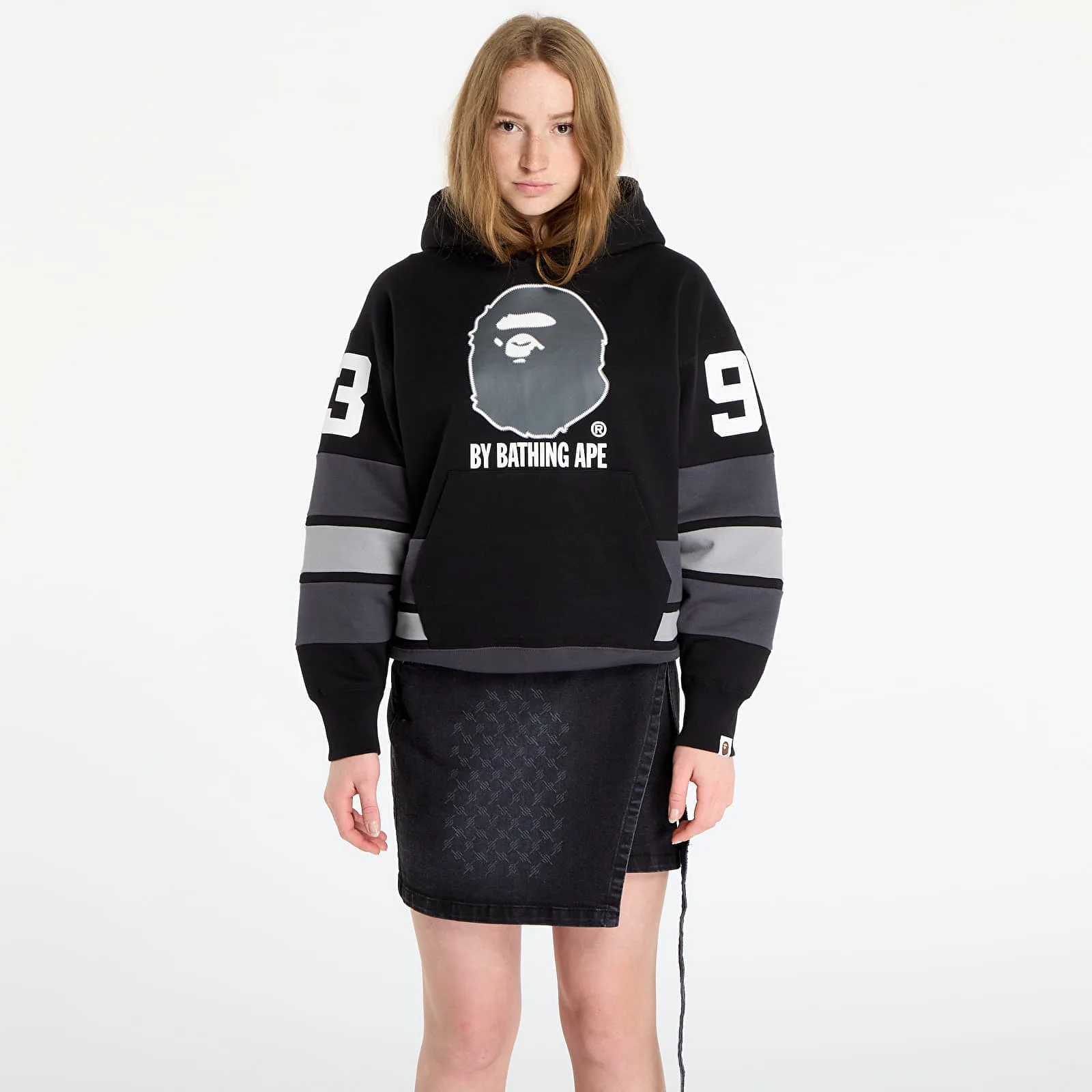 Мъжки суитшърт с качулка A BATHING APE Bape Pullover черен – Black – Мъжки худита