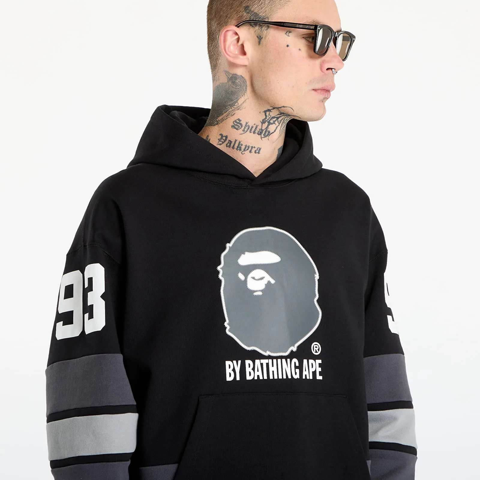 Мъжки суитшърт с качулка A BATHING APE Bape Pullover черен – Black – Мъжки худита