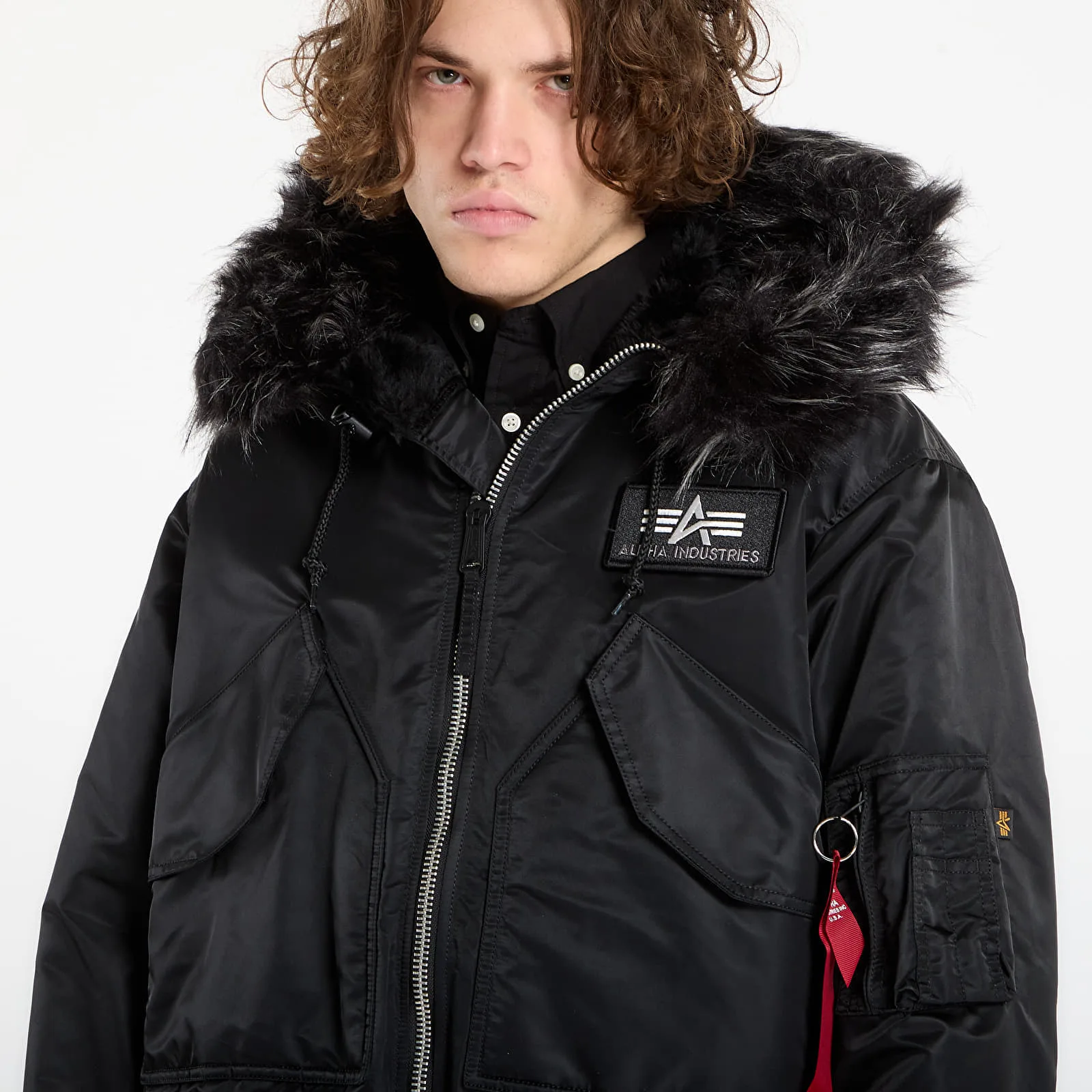 Мъжки суитшърт с качулка Alpha Industries Hooded Custom черен – Black – Мъжки худита