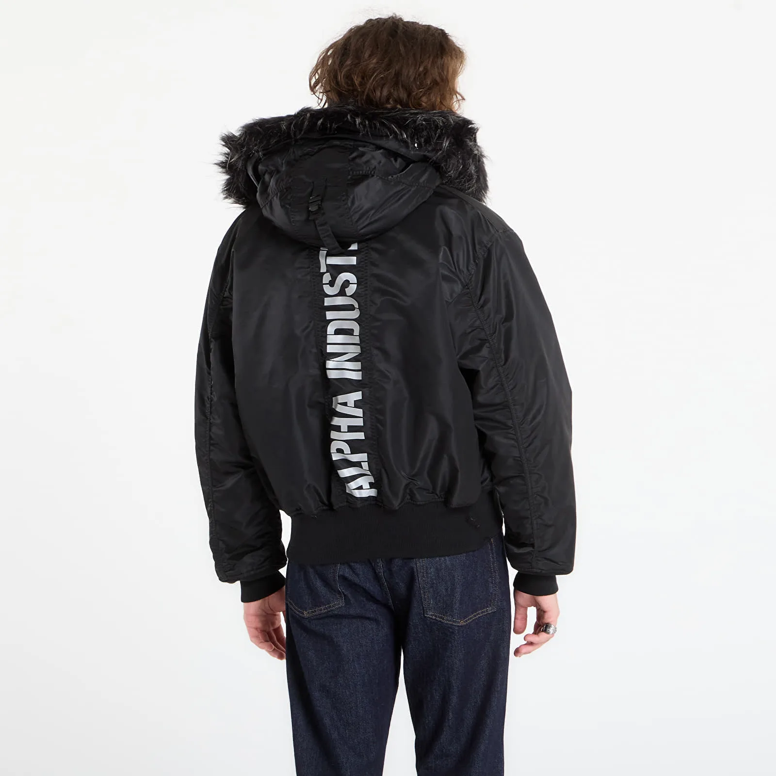 Мъжки суитшърт с качулка Alpha Industries Hooded Custom черен – Black – Мъжки худита