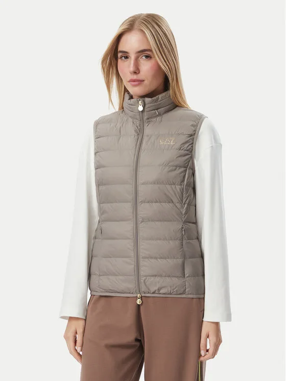 Дамски елек EA7 Emporio Armani бежов – Дамски елеци