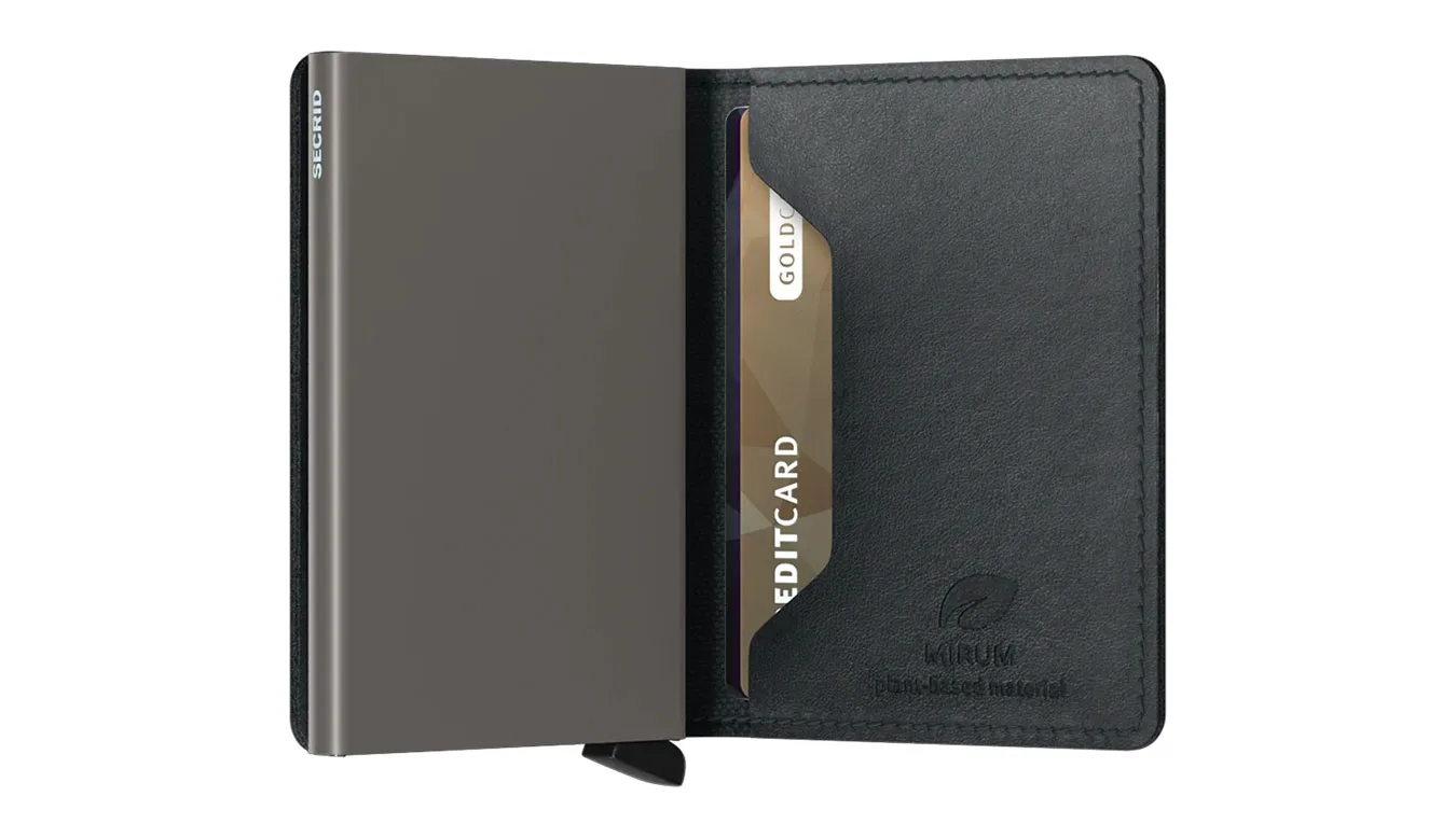Secrid Slimwallet Mirum Plant Based Black Unisex - Carteira Secrid - Preto - SMi-Black – Портмонета