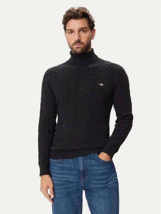 Gant Поло 8050607 Черен Regular Fit – Мъжки пуловери и жилетки