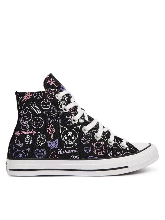 Детски високи кецове Converse Chuck Taylor All Star Hi My Melody черни – Черен