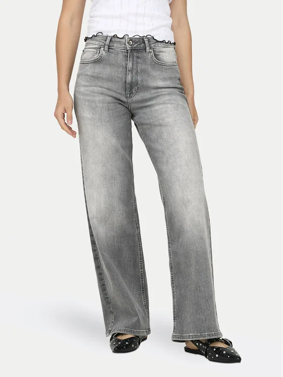 ONLY Дънки Madison 15299800 Сив Wide Leg – Дамски дънки