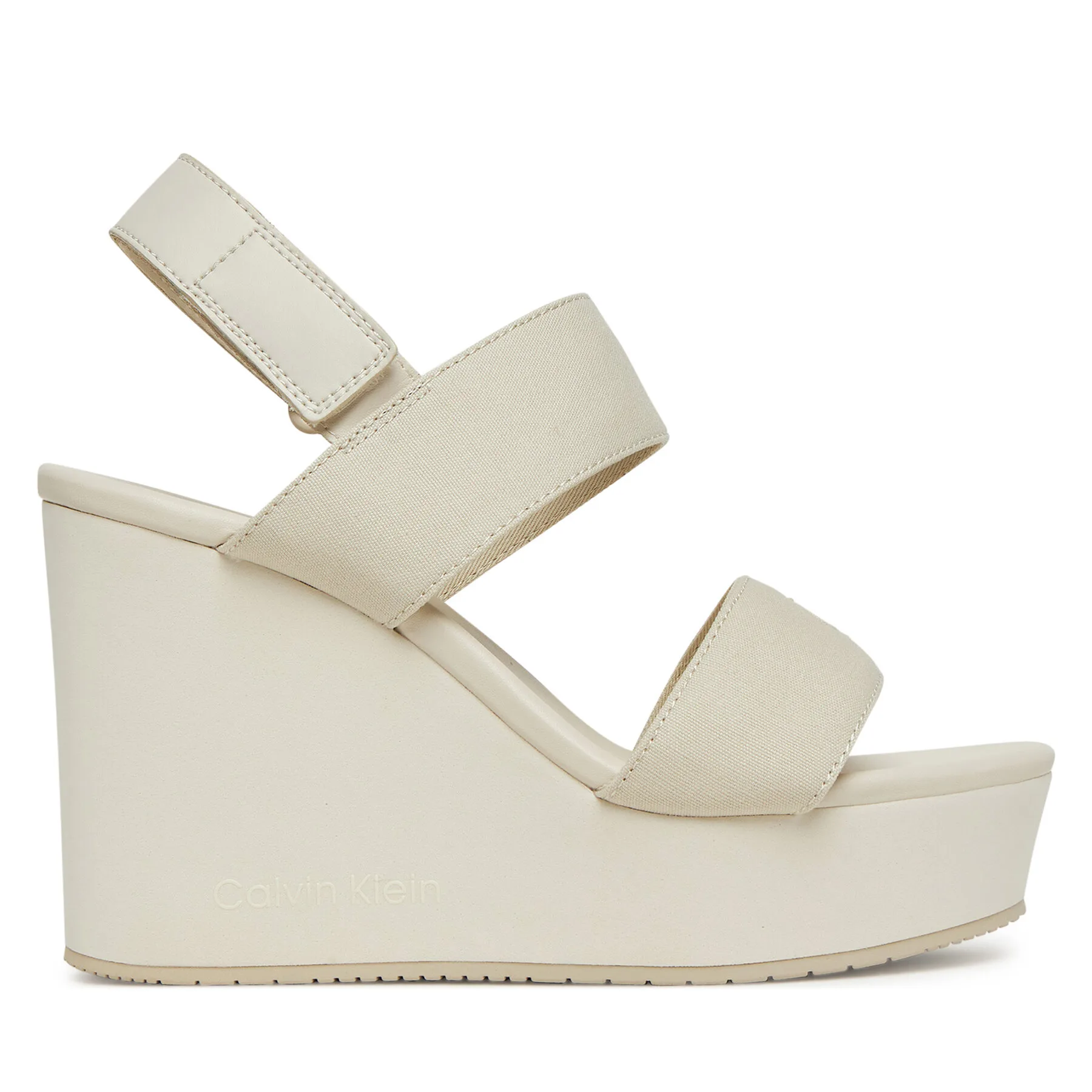 Сандали Calvin Klein Jeans Wedge Sandal Webbing In YW0YW01790 Сив – Дамски сандали
