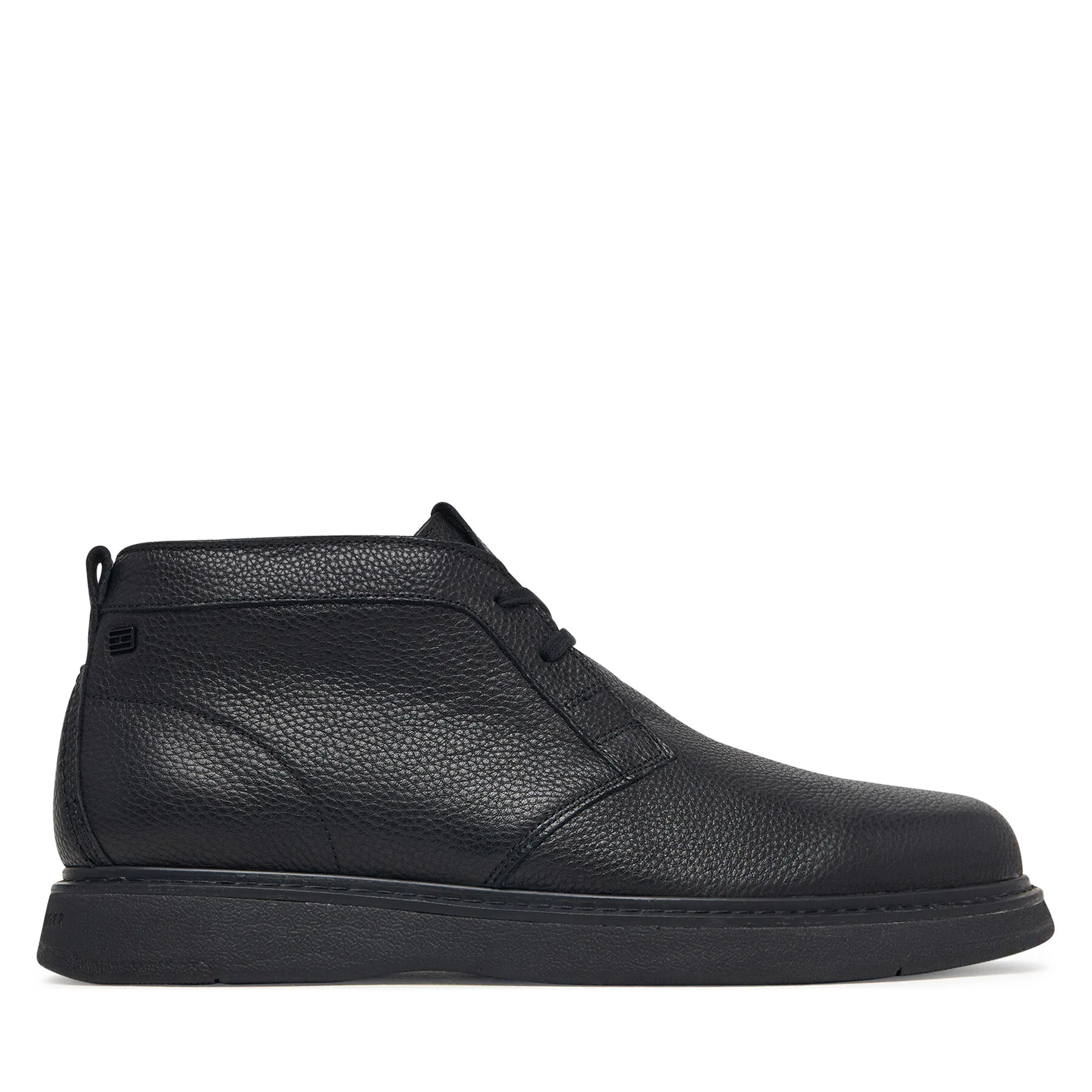 Мъжки обувки Tommy Hilfiger Comfort Leather Chukka черни – Черен – Мъжки ежедневни затворени обувки