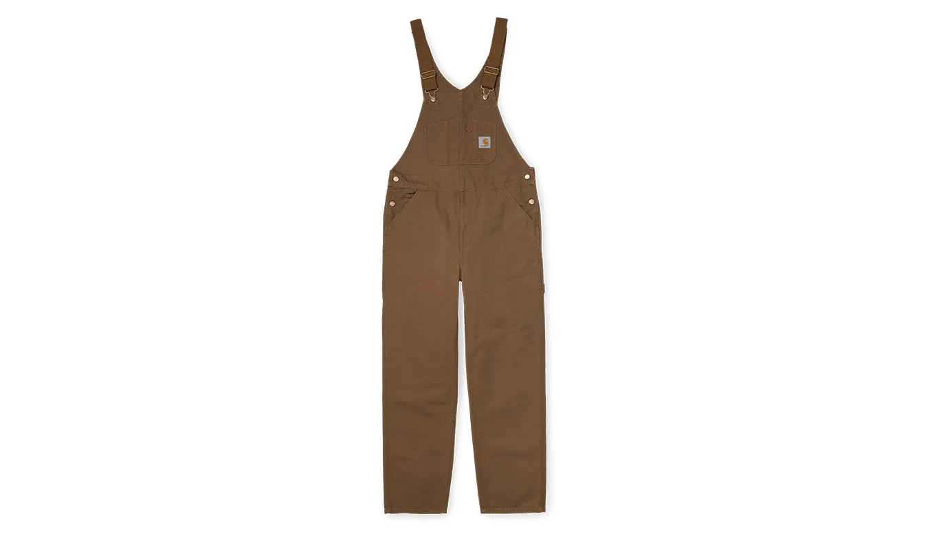 Мъжки панталон Carhartt WIP Bib Overall Hamilton кафяв – Castanho – Мъжки текстилни панталони
