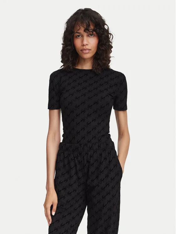 HUGO Боди Flokky 50566691 Черен Slim Fit – Дамски блузи
