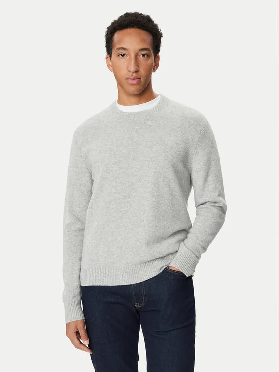 Calvin Klein Jeans Пуловер LV04RH305G Сив Regular Fit – Мъжки пуловери и жилетки