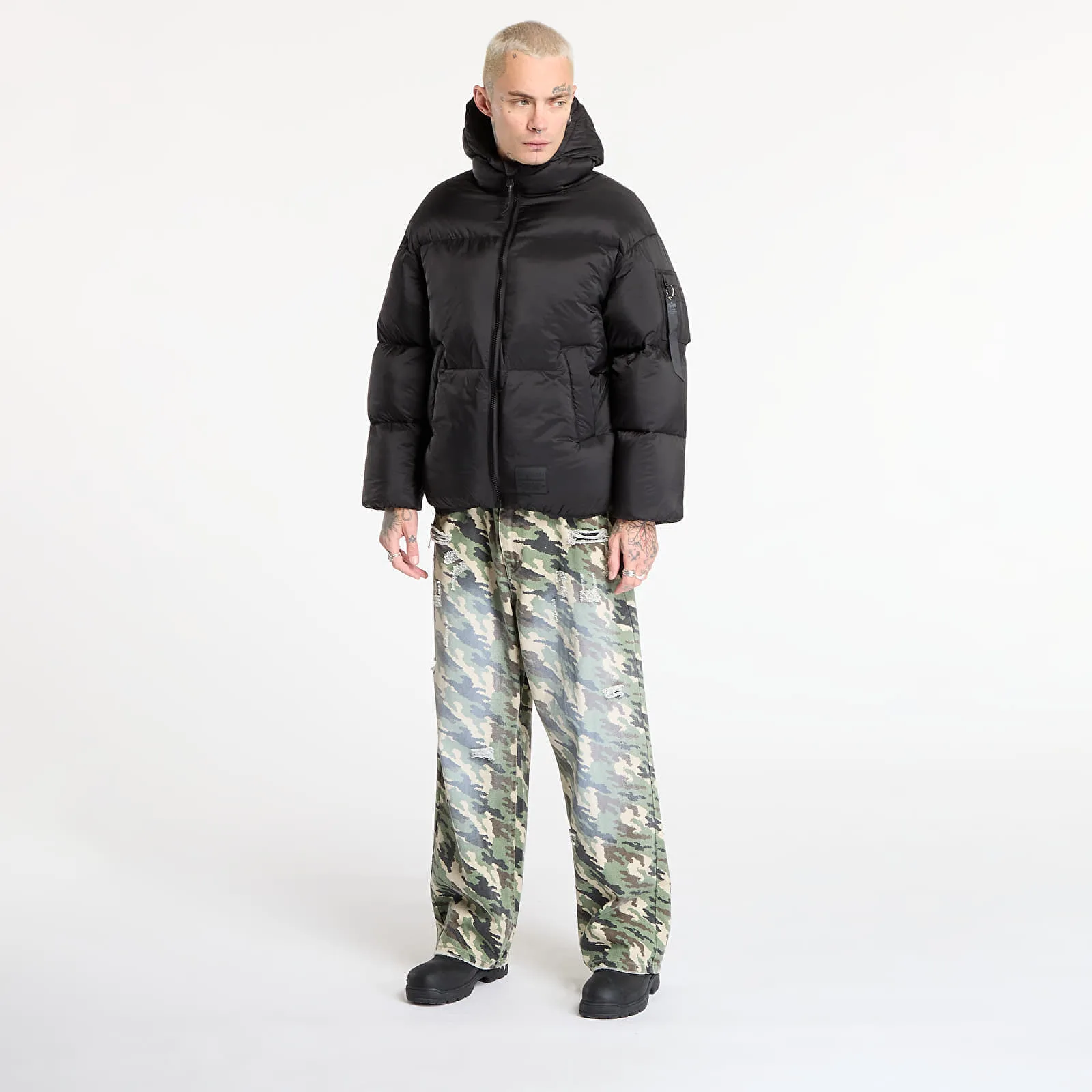 Мъжко зимно яке Alpha Industries Cloud Bomber черно – Black – Мъжки зимни якета
