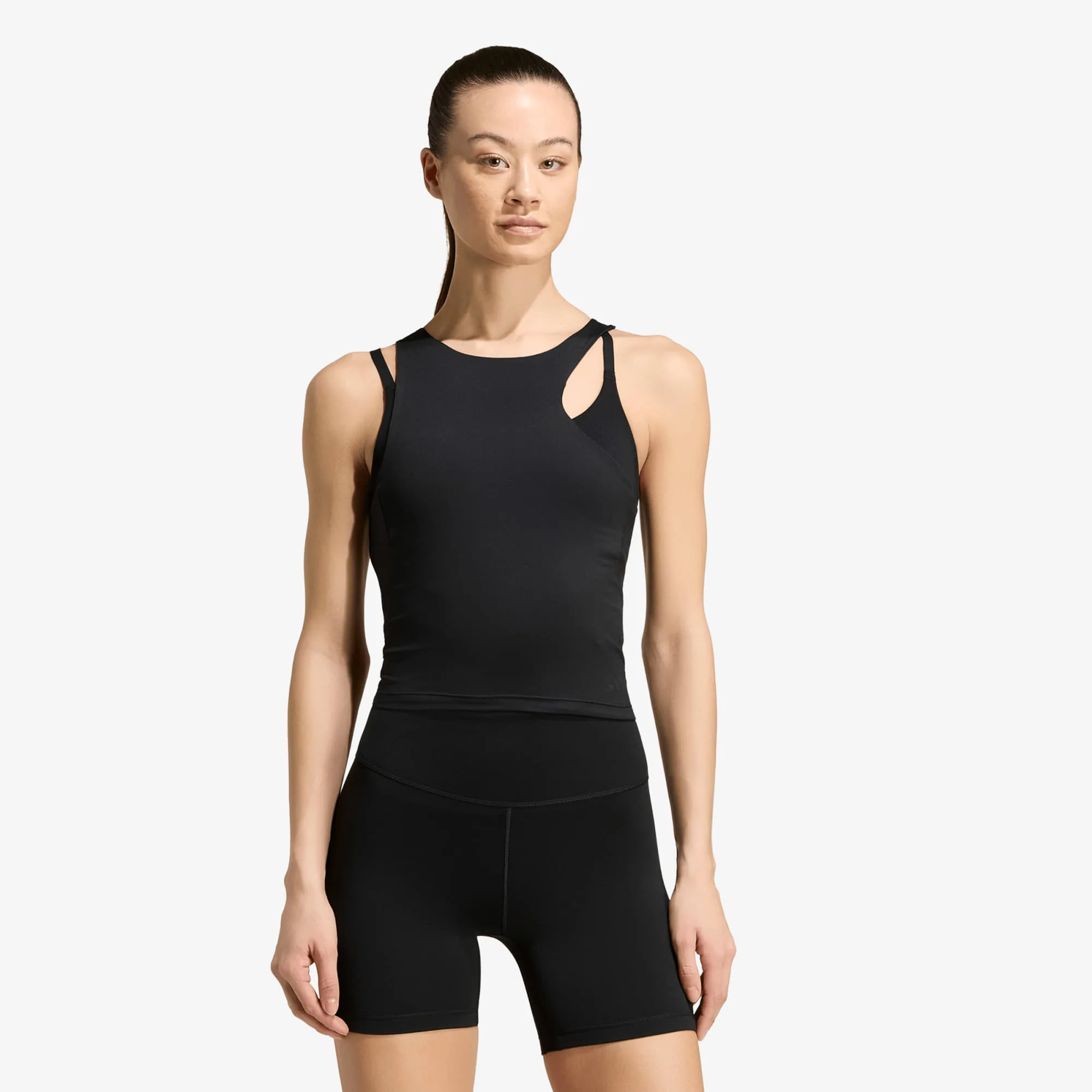 Дамски топ adidas Performance All Me черен – Black – Дамски топове