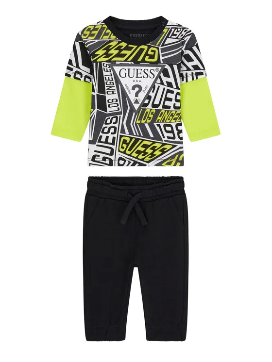 Guess Комплект блуза и панталон I6RG00 K8HM4 Цветен Regular Fit – Детски комплекти