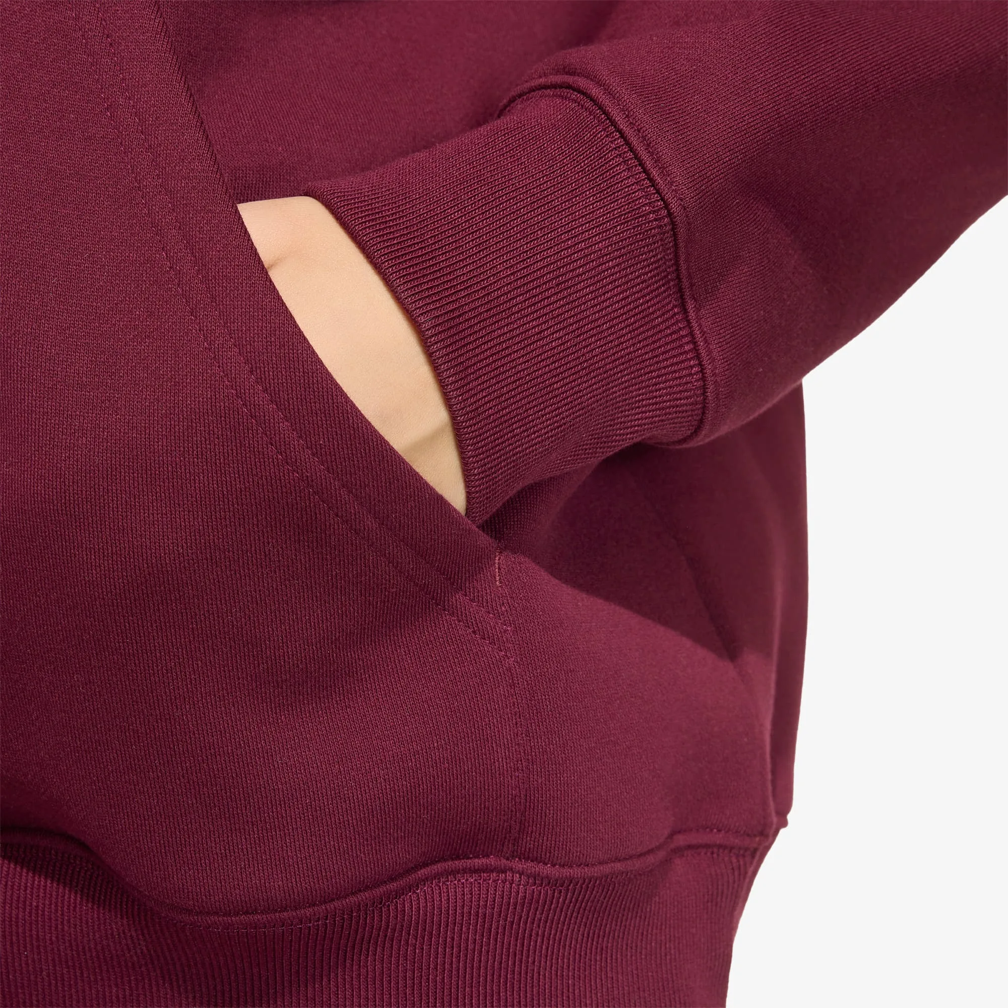 Дамски суитшърт с качулка adidas Originals Essentials Oversized бордо – Maroon – Дамски худита