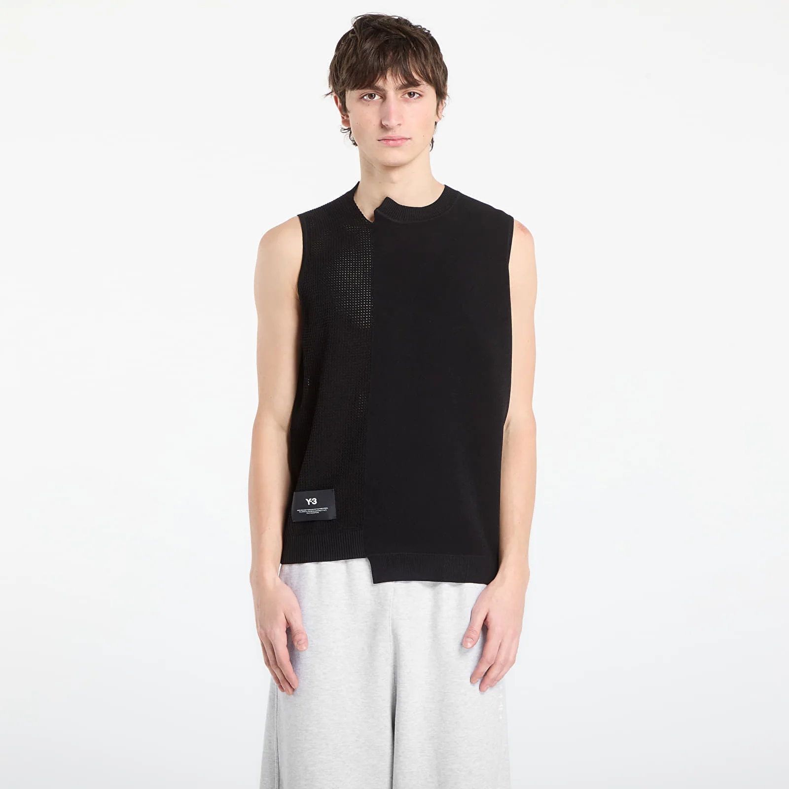 Мъжки елек Y-3 Gfx Knitted черен – Black – Мъжки елеци