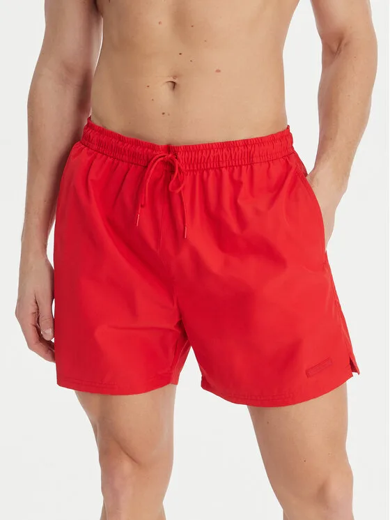 Мъжки плувни шорти Calvin Klein Swimwear LV00N61027 червени – Мъжки бански